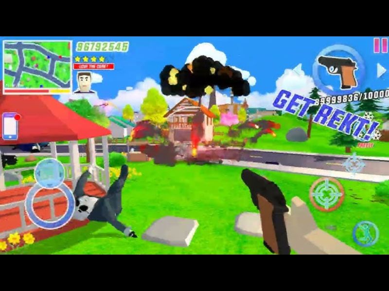 Thành phố mở với hàng loạt điều kỳ quặc trong Hack Dude Theft Wars 