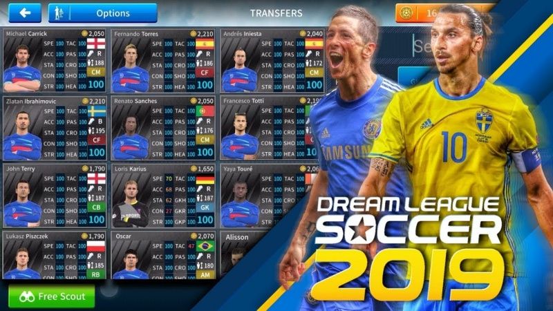 Chiêu mộ cầu thủ hàng đầu thế giới về câu lạc bộ trong Dream League Soccer 2019 