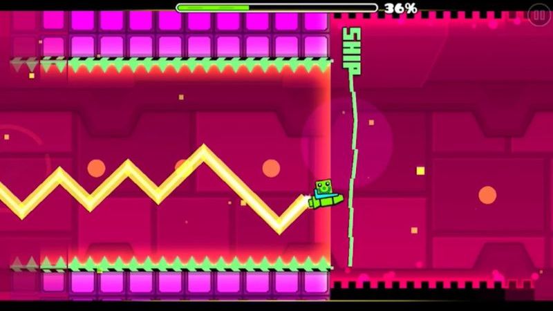 Chướng ngại vật mới lạ trong Geometry Dash Subzero Hack