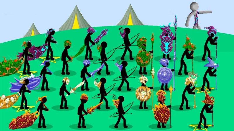 Hệ thống nhân vật phong phú trong Stick War Legacy Hack