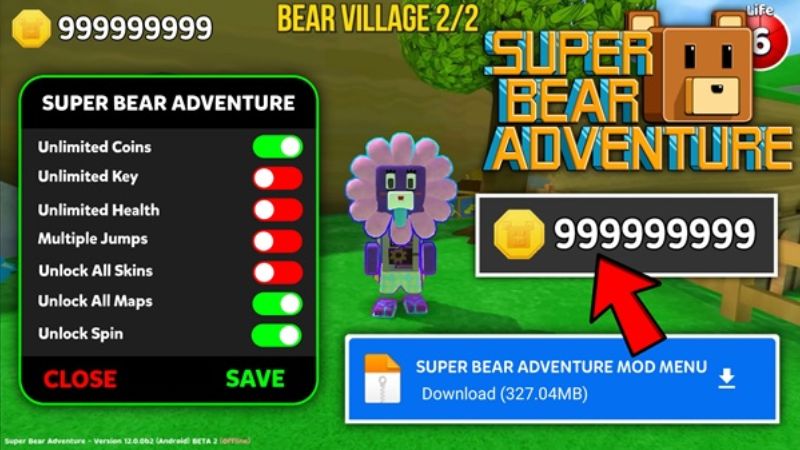 Super Bear Adventure Mod Menu Fly Hack Có Gì Nổi Bật?